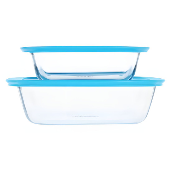 Pyrex Glass Food Storage Container Set 2 Pcs